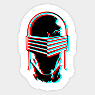 Retro 3D Glasses Style - Snake eyes Sticker